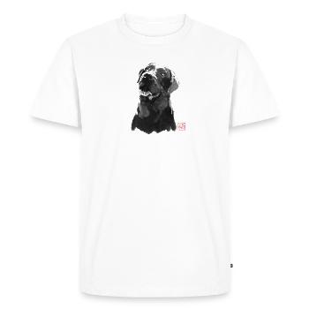 big dog - Men's Premium Organic T-Shirt - white - Front - Nico (187cm)