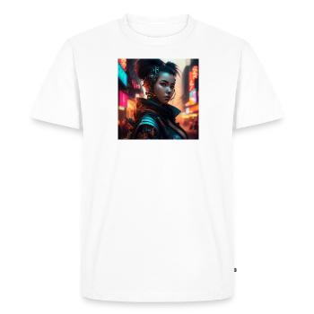 Cyber Geisha - T-shirt Premium bio Homme - blanc - Devant - Nico (187cm)