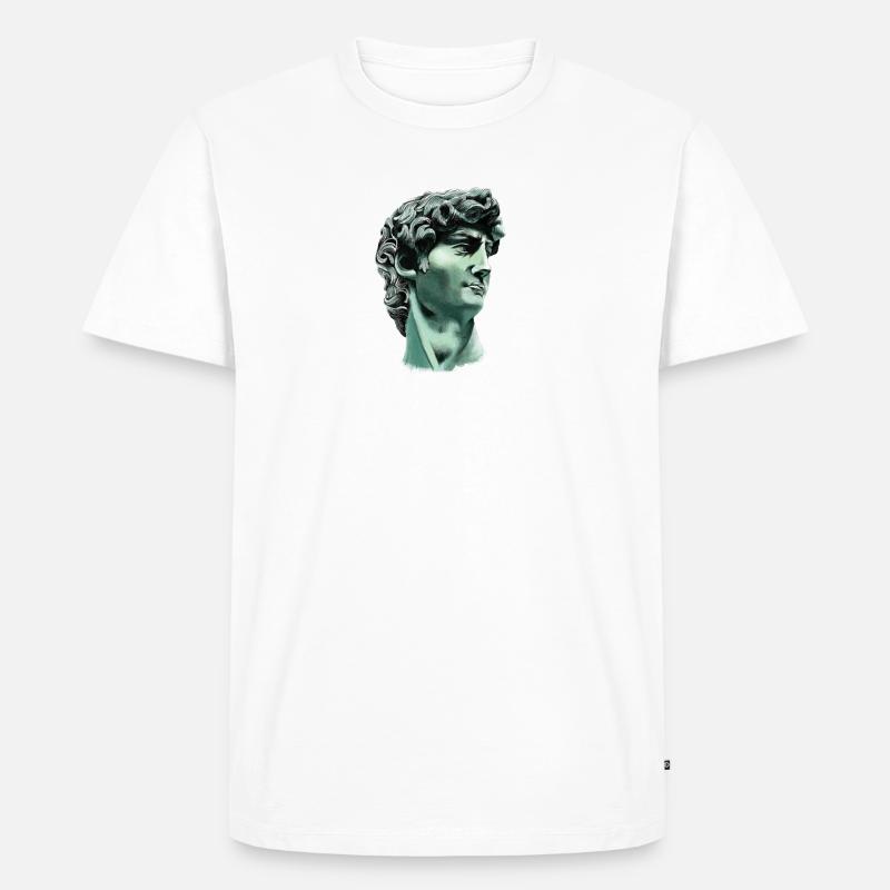 david - Männer Premium Bio T-Shirt - Weiß