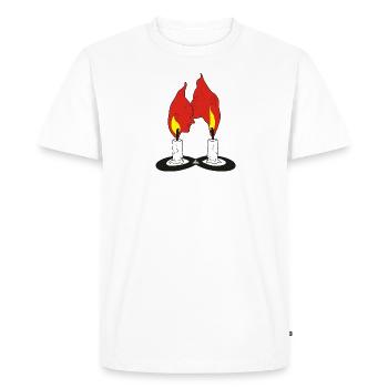 Baiser frontal Twin Flame - T-shirt Premium bio Homme - blanc - Devant - Nico (187cm)