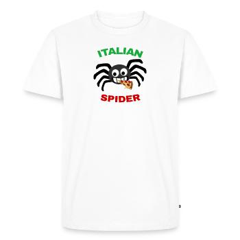 Spider Spider Funny Italy - Men's Premium Organic T-Shirt - white - Front - Nico (187cm)