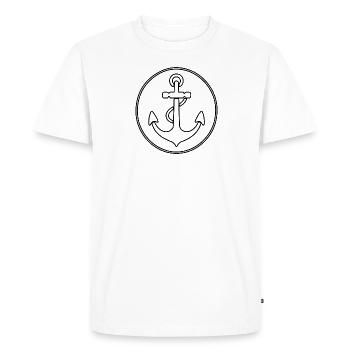 Bateau d’ancre Navire Nautique - T-shirt Premium bio Homme - blanc - Devant - Nico (187cm)