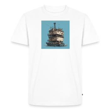 DIY 5-Sea Container Home Building Kit urban shirt - Men's Premium Organic T-Shirt - white - Front - Nico (187cm)