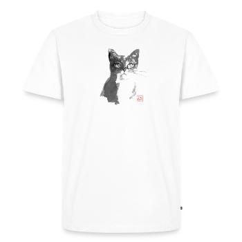 mokka - T-shirt Premium bio Homme - blanc - Devant - Nico (187cm)