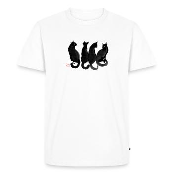4 cats - T-shirt Premium bio Homme - blanc - Devant - Nico (187cm)