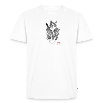 chatmourai - T-shirt Premium bio Homme - blanc - Devant - Nico (187cm)