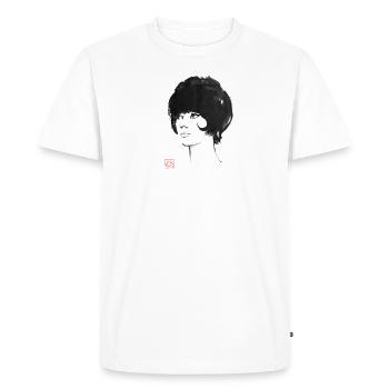 60's hair cut - Men's Premium Organic T-Shirt - white - Front - Nico (187cm)