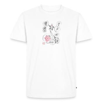 nenuphars and koi - T-shirt Premium bio Homme - blanc - Devant - Nico (187cm)