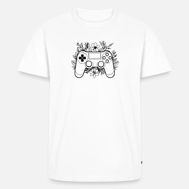 Controller Gaming Videospiele Gamepad - Männer Premium Bio T-Shirt - Weiß
