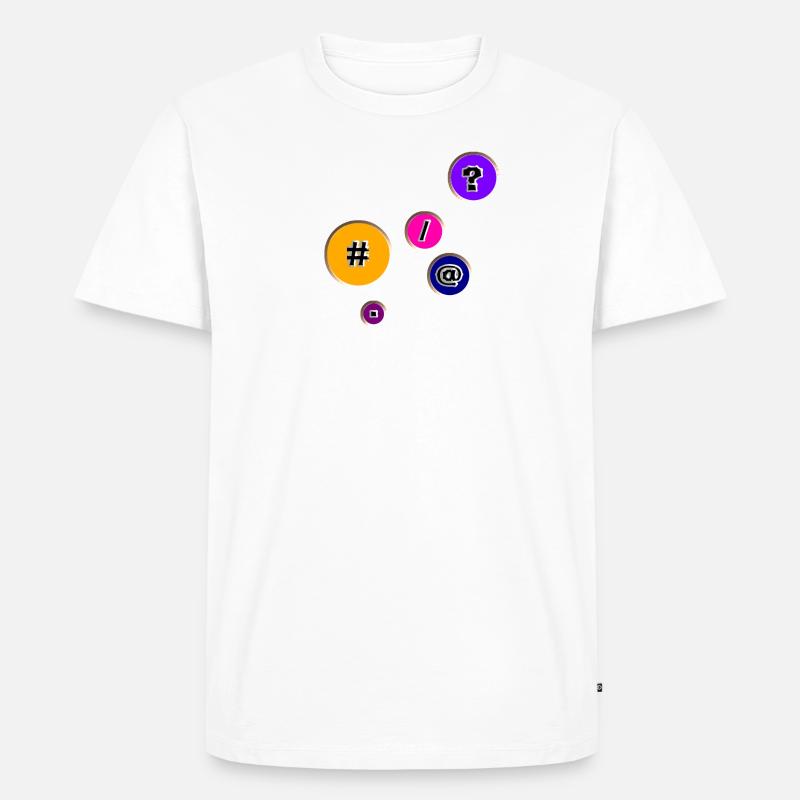 Schaltflächen mit Zeichen - Männer Premium Bio T-Shirt - undefined