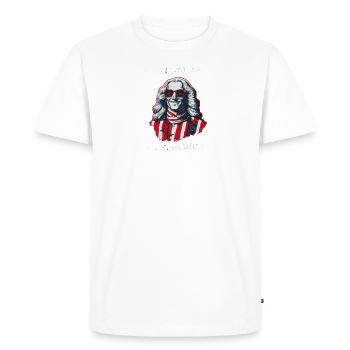 TROP COOL POUR LA DOMINATION BRITANNIQUE | GEORGE Washington - T-shirt Premium bio Homme - blanc - Devant - Nico (187cm)