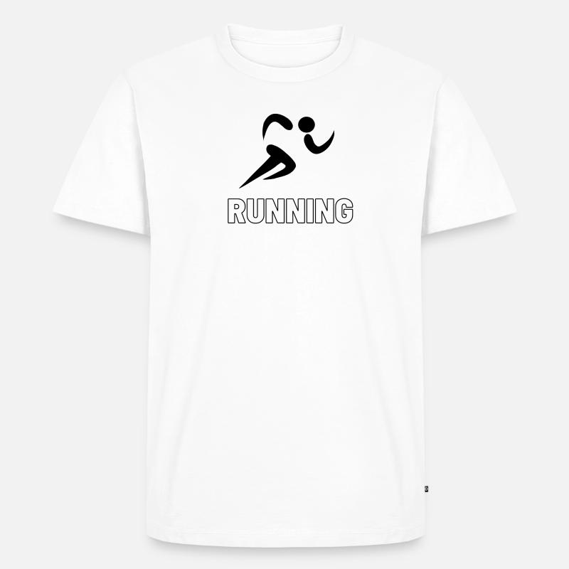 Running - Männer Premium Bio T-Shirt - Weiß