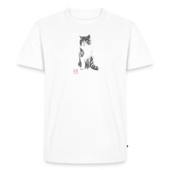 Moon 2 - Men's Premium Organic T-Shirt - white - Front - Nico (187cm)