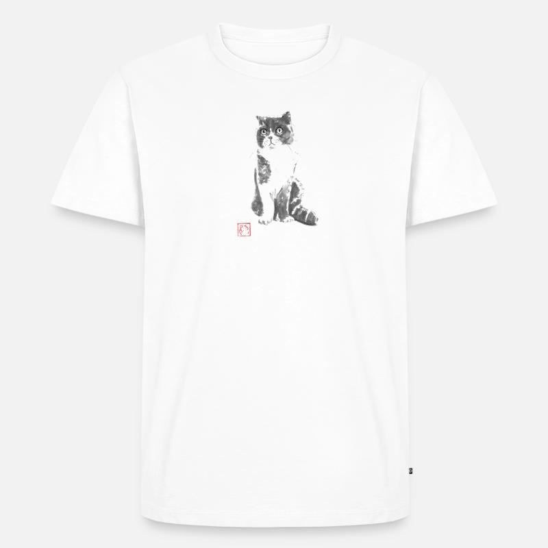 Mond 2 - Männer Premium Bio T-Shirt - Weiß