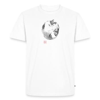 round cat - T-shirt Premium bio Homme - blanc - Devant - Nico (187cm)