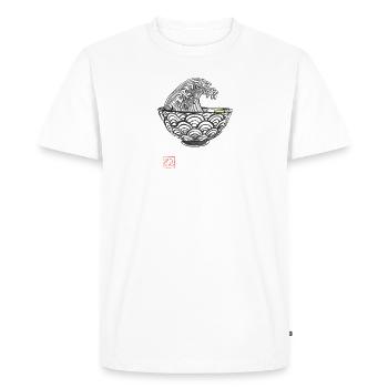 ramen wave - Men's Premium Organic T-Shirt - white - Front - Nico (187cm)