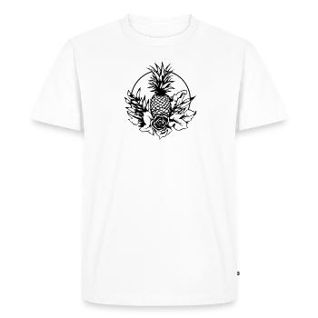 Pineapple - Men's Premium Organic T-Shirt - white - Front - Nico (187cm)