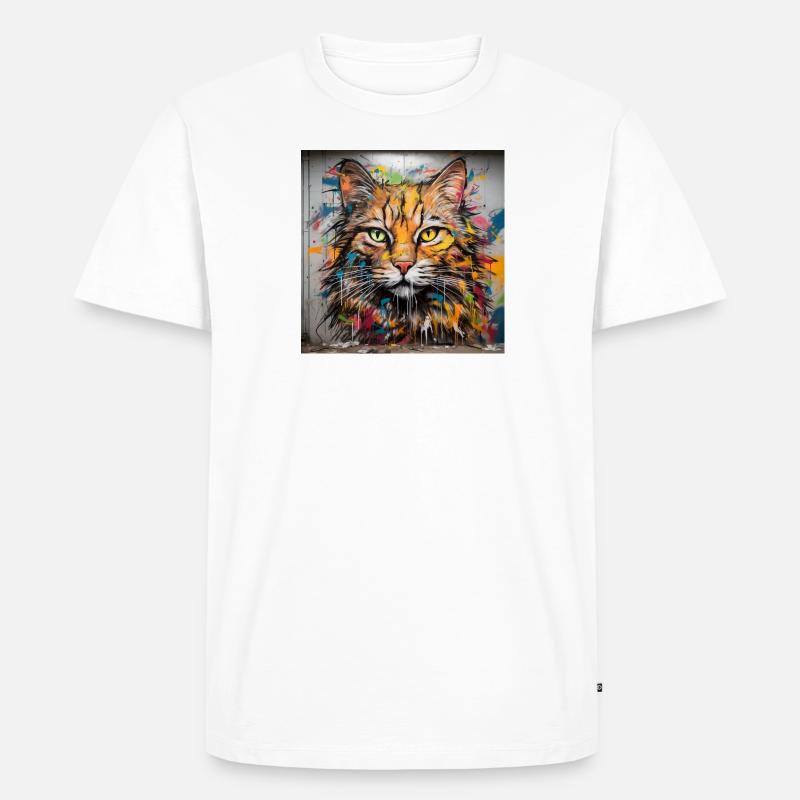 katzen graffiti - Männer Premium Bio T-Shirt - undefined
