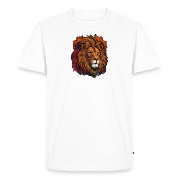 Beau Lion - T-shirt Premium bio Homme - blanc - Devant - Nico (187cm)