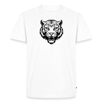 Tiger Big Cat - Men's Premium Organic T-Shirt - white - Front - Nico (187cm)