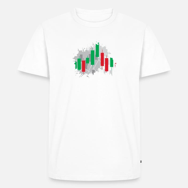 Ups and Downs - Candlestick Chart - Männer Premium Bio T-Shirt - undefined