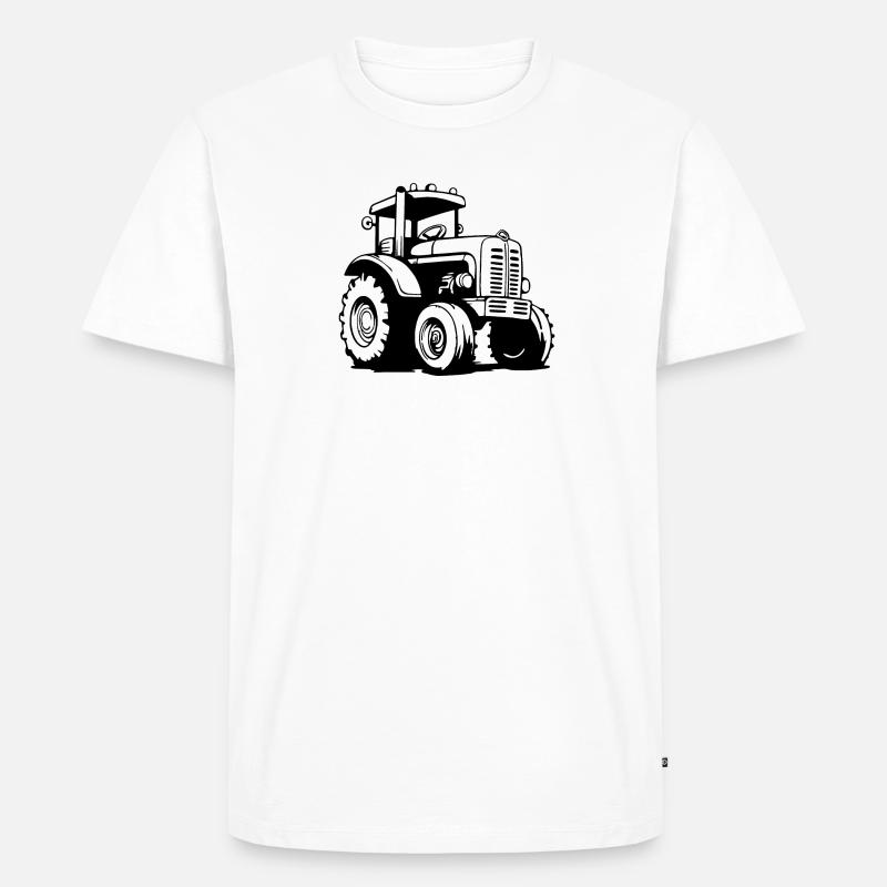 Traktor - Männer Premium Bio T-Shirt - Weiß