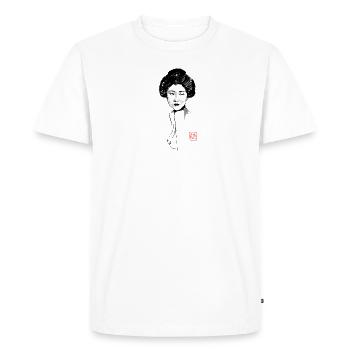 nude geisha - T-shirt Premium bio Homme - blanc - Devant - Nico (187cm)