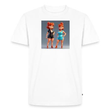 Animation 3D Style Filles - T-shirt Premium bio Homme - blanc - Devant - Nico (187cm)