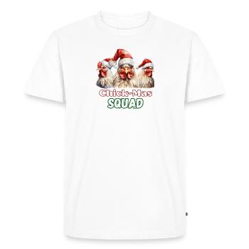 Christmas Chicken Squad - For Chicken Fans - Men's Premium Organic T-Shirt - white - Front - Nico (187cm)