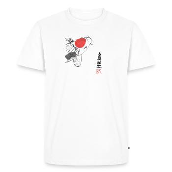 carp koi - T-shirt Premium bio Homme - blanc - Devant - Nico (187cm)