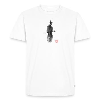 samurai profile - T-shirt Premium bio Homme - blanc - Devant - Nico (187cm)