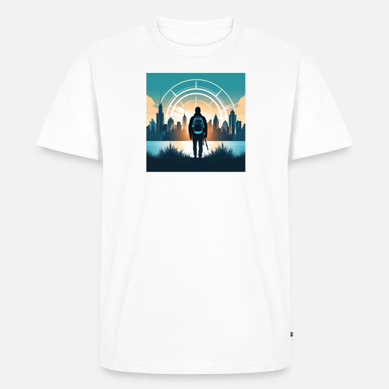 Urban Explorer's Abode - Männer Premium Bio T-Shirt - Weiß