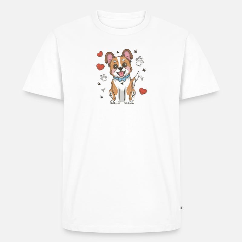 Der Chic des Hundes - Männer Premium Bio T-Shirt - Weiß