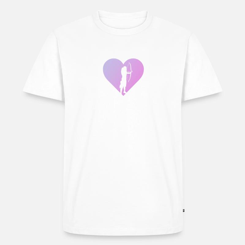 Bogen Bogen Schießsport - Männer Premium Bio T-Shirt - Weiß