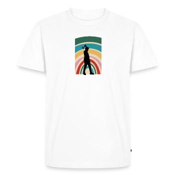 Axt Axe Lancer Hache Lancer - T-shirt Premium bio Homme - blanc - Devant - Nico (187cm)
