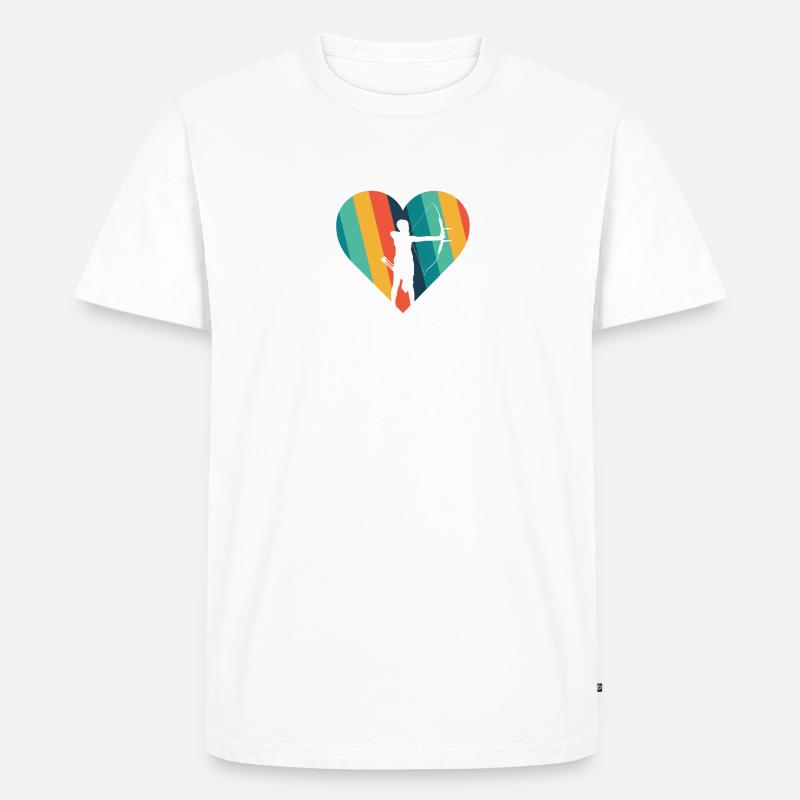 Bogen Armbrust Langbogen - Männer Premium Bio T-Shirt - Weiß