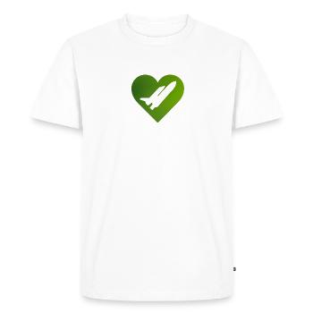 Airplane Aerospace Airplane - Men's Premium Organic T-Shirt - white - Front - Nico (187cm)