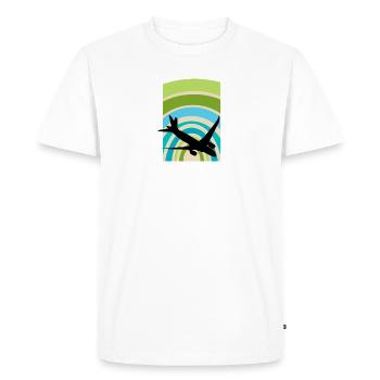 Aviation Aérospatiale Flyers - T-shirt Premium bio Homme - blanc - Devant - Nico (187cm)