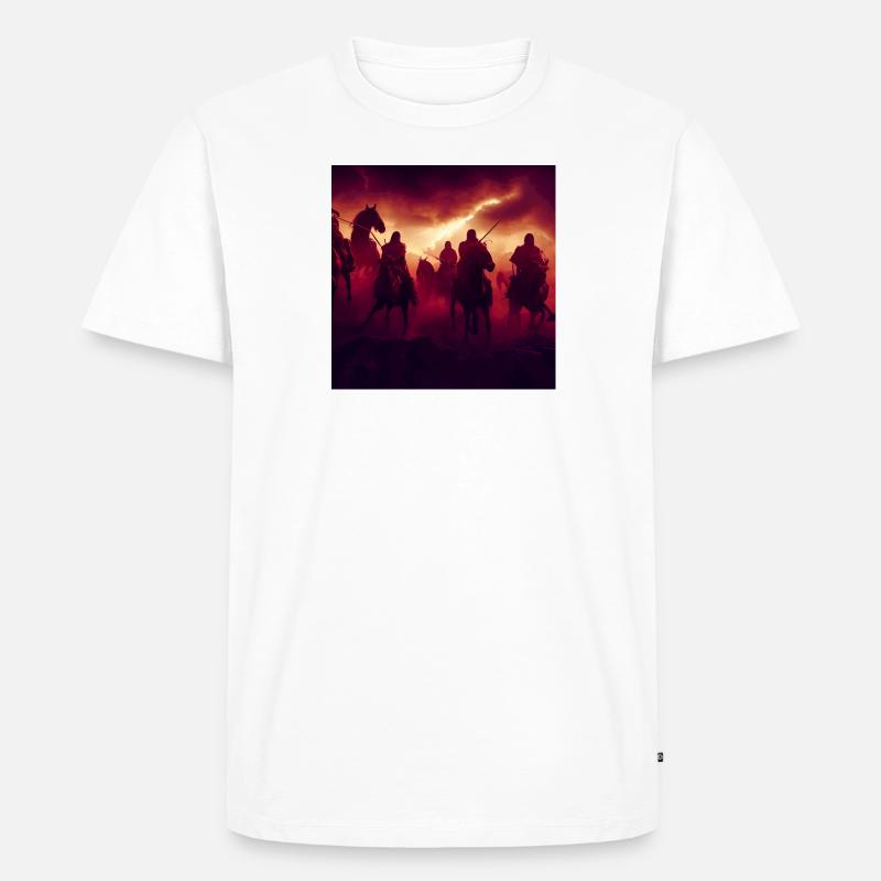 Red Ghost Warrior - Männer Premium Bio T-Shirt - Weiß
