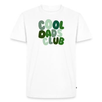 Cool Dads Club Vert - T-shirt Premium bio Homme - blanc - Devant - Nico (187cm)