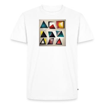 Artistic Fashion: Shapes and Colors - T-shirt Premium bio Homme - blanc - Devant - Nico (187cm)