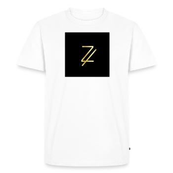 vêtements personnalisés - T-shirt Premium bio Homme - blanc - Devant - Nico (187cm)