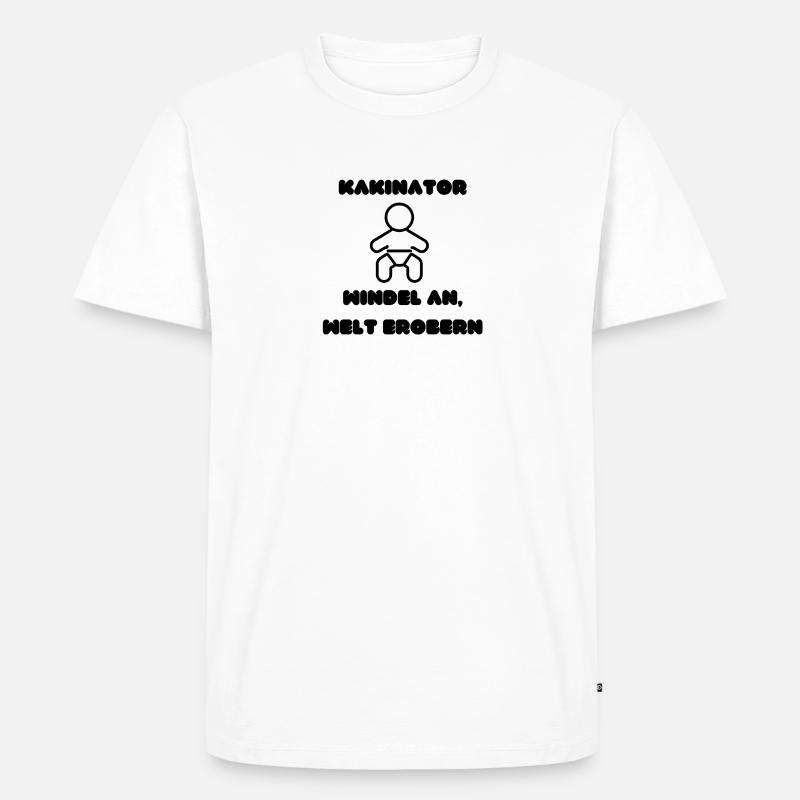 Kakinator 2 - Männer Premium Bio T-Shirt - Weiß