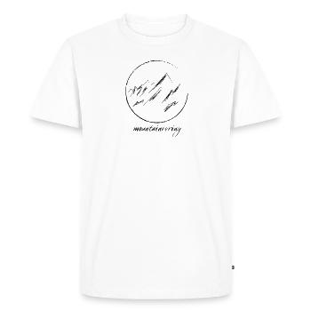 Mountains / Mountaineering - Men's Premium Organic T-Shirt - white - Front - Nico (187cm)