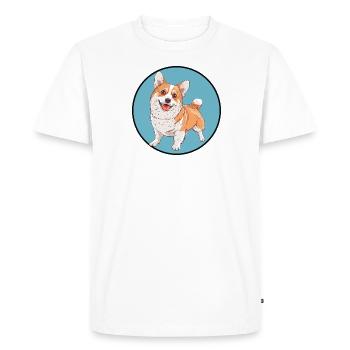 Chien Amoureux des chiens - T-shirt Premium bio Homme - blanc - Devant - Nico (187cm)
