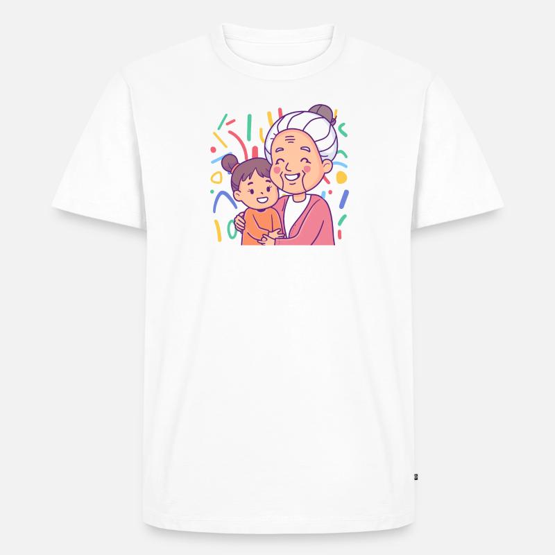 Oma Großmutter Großeltern - Männer Premium Bio T-Shirt - Weiß