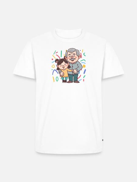 Opa Enkelkind - Männer Premium Bio T-Shirt - Weiß