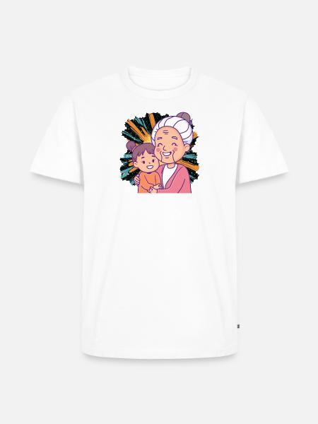 Oma Großeltern - Männer Premium Bio T-Shirt - Weiß