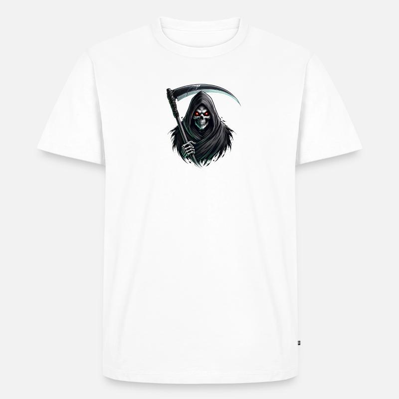 Sensenmann - Männer Premium Bio T-Shirt - Weiß