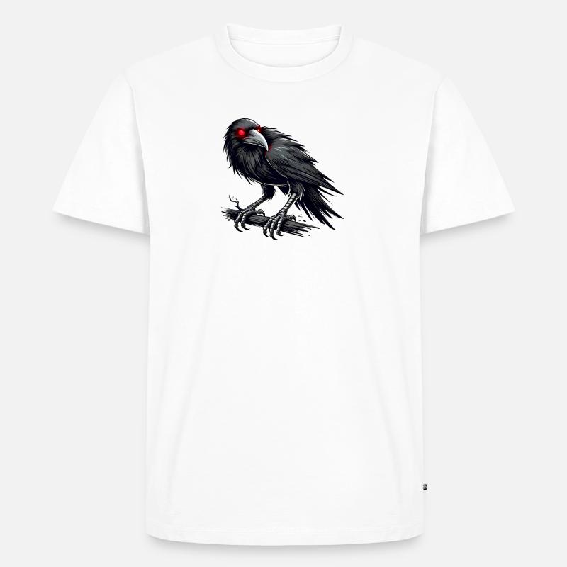 Rabenvogel - Männer Premium Bio T-Shirt - Weiß